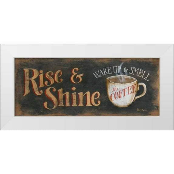 Lewis, Kim 24x12 White Modern Wood Framed Museum Art Print Titled - Rise and Shine