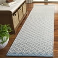 thumbnail image 2 of SAFAVIEH Vermont Jilliean Diamond Quatrefoil Runner Rug, Light Blue/Ivory, 2'3" x 9', 2 of 7