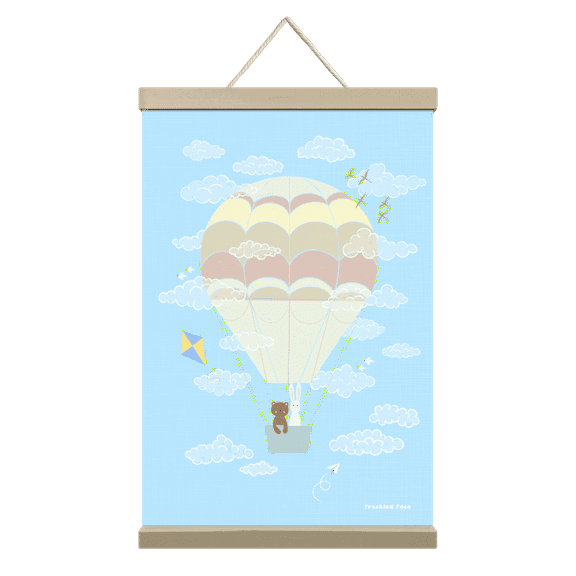 Friends in the Sky - Hot Air Balloon Wall Art by Freckled Face | Nursery Decor, Whimsical Style