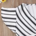thumbnail image 4 of ITFABS Little Girls 2PCS Skirt Set, Striped Deep V-Neck Crop Tops, Long Skirt, 4 of 8