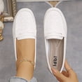 thumbnail image 6 of Domuza Women's Moccasin Loafer – Classic Slip-On with Cushioned Insole, Handstitched Details, and Durable Rubber Outsole for All-Day Comfort White 8.5（EU-41）, 6 of 6