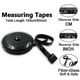 thumbnail image 2 of 1 Pack Soft Tape Measure Retractable Measuring Forbody Fabric Sewing Tailor Cloth Knitting Craft Weight Lossmeasurements Retractable Black Dual Sided, 2 of 2