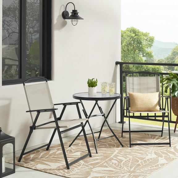 Mainstays Albany Lane 3-Piece Outdoor Bistro Set, Tan