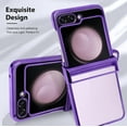 thumbnail image 3 of for Samsung Galaxy Z Flip 5 Case Plating Frame Electroplate Clear Luxury Elegant Case Camera Protector Soft TPU Shockproof Protective 3 PCS Anti-Skid Galaxy Z Flip 5 Case -Purple, 3 of 12