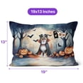 thumbnail image 4 of Happy Halloween Vampire Australian Shepherd BOO with Pumpkins Fun and Spooky Pillow Cushion Double Sided Aussie Dog Lover Gifts Throw Pillow - 00018, 4 of 4