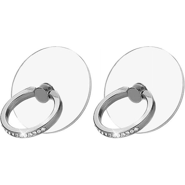 Anillo para teléfono móvil CHAO con purpurina 2 piezas diamantes transparentes rotación 360 grados
