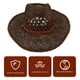 thumbnail image 5 of 1pc playa sombrero occidental estilo sol sombrero vaquero sombrero de paja sombrero de protección sol, 5 of 6