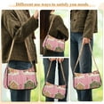 thumbnail image 4 of FORMRS Womens Shoulder Bag with Chain Strap Clutch Purse Cute Tote Handbag, Pink Christmas House, 4 of 7