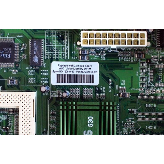 Motherboard, compaq mustang-s, audio/video, 1xisa,  120694-101, 387640-101
