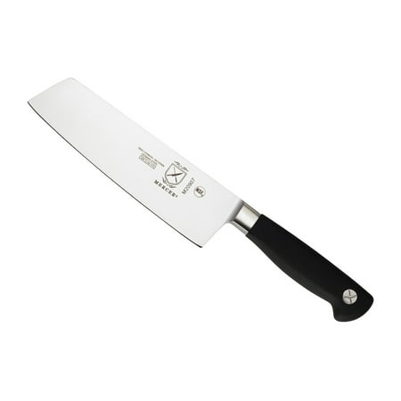 Mercer Culinary Genesis 7" Steel Nakiri Vegetable Knife, Black