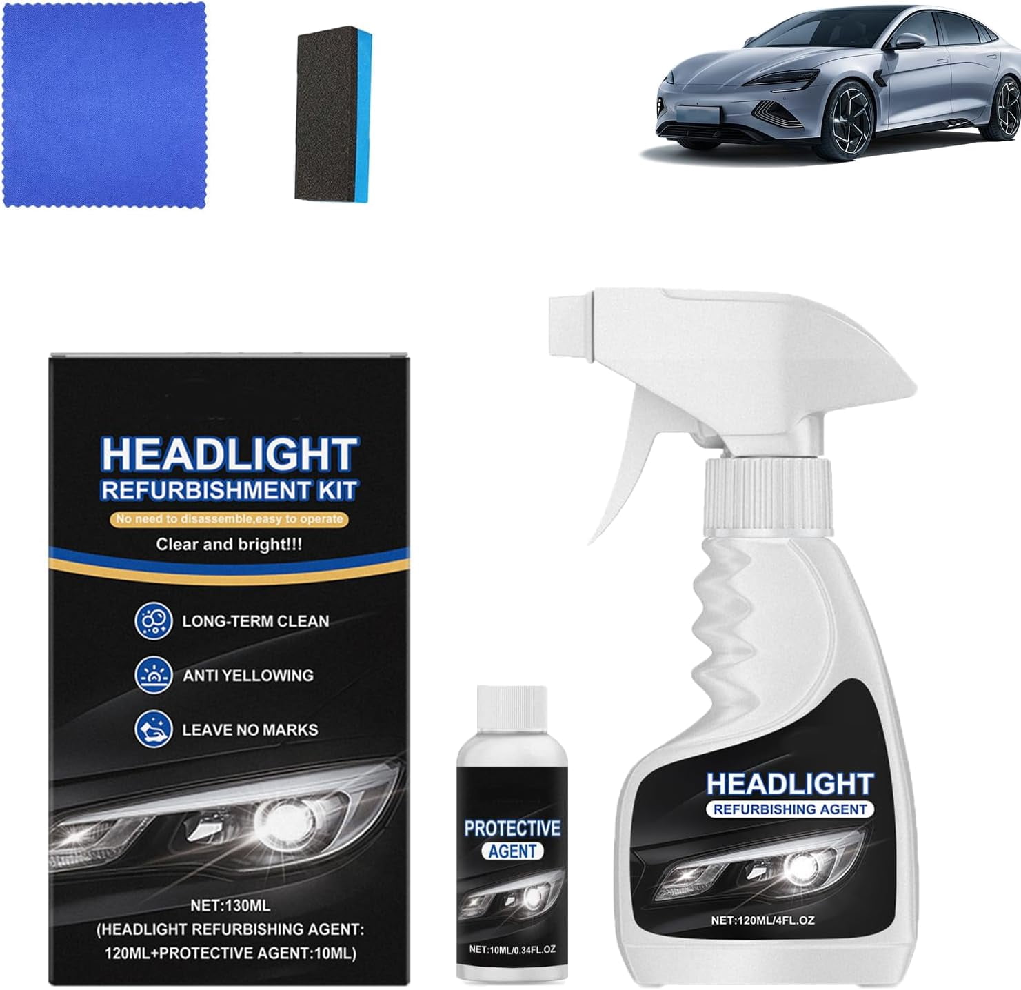 Turtle Wax Headlight Lens Restorer Kit – Includes Ceramic Wipes For Over 1 Year Protection