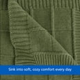 thumbnail image 3 of Mainstays Windowpane Throw Blanket, Mossy Green, 50 x 72 in, 3 of 5