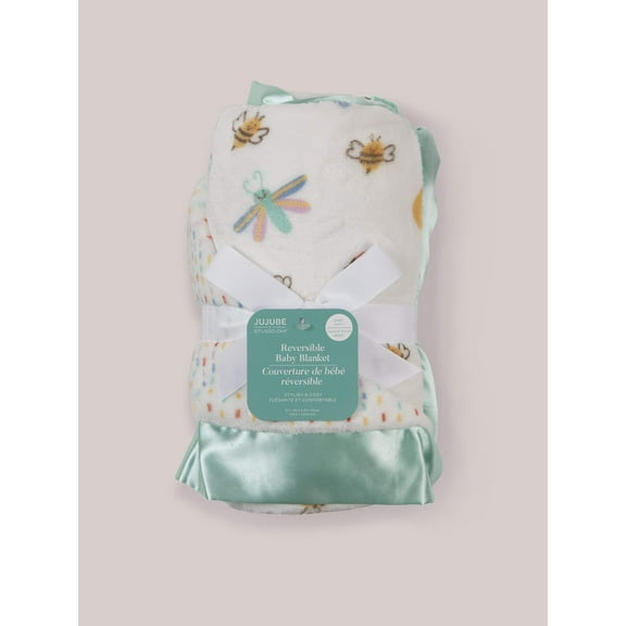 JuJuBe x Studio Oh! Ultra-Soft Thick Reversible Baby Blanket - Love Bug