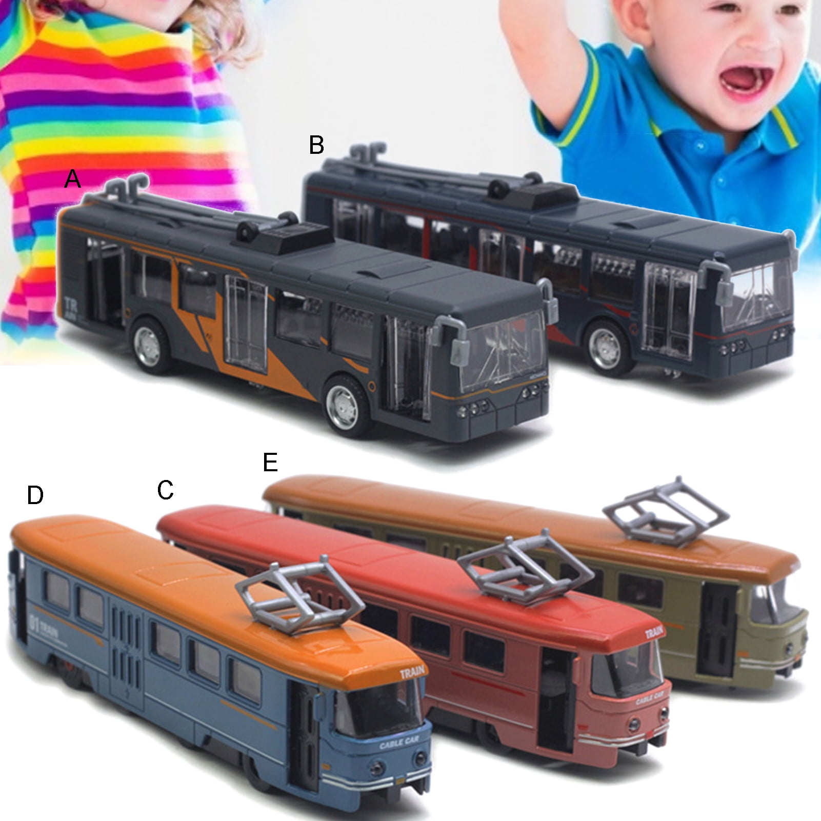 PULABORetro Wind Up Tram Cable Bus Clockwork Street Car Toy Kid Vintage Collection Gift Durable and Useful