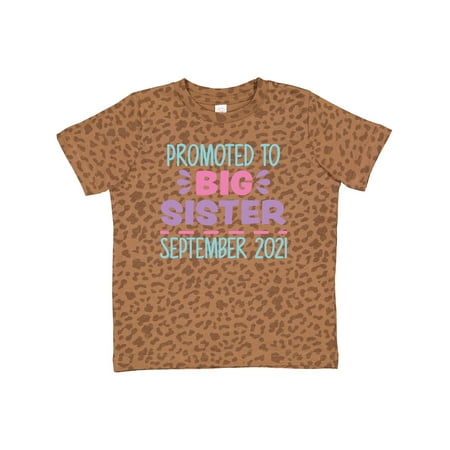 

Inktastic Promoted to Big Sister September 2021 Gift Toddler Toddler Girl T-Shirt