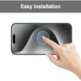 thumbnail image 4 of 2 Pack iPhone 15 Pro Screen Protector, 9H Anti Spy Dark Tempered Glass Screen Protector for iPhone 15 Pro, Easy Installation, Bubble Free, 4 of 5