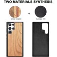 thumbnail image 5 of Solid Wood Case for Samsung Galaxy S22 Ultra, Luxurious Natural Wood Slim Case with Drop Tested Shockproof Bumper and Camera Lens Protection Cover for Samsung Galaxy S22 Ultra, MW Cherry, 5 of 16