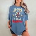 thumbnail image 4 of Christian Workout Shirt – Comfort Colors Jesus The Ultimate Deadlifter Tee | Faith-Based Gym T-Shirt for Men & Women | Religious Fitness Apparel, 4 of 8