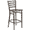 Walnut Wood Seat/Clear Coated Metal Frame, variant on Flash Furniture HERCULES Series Silver Antique Finish with Clear Coat Ladder Back Metal Restaurant Barstool - Walnut Wood Seat