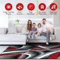 thumbnail image 7 of Premium Hand Carved Abstract Modern Rug Contemporary Colorful Thick Carpet Design 2305 (6'6"x9'2",Red), 7 of 7