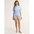 thumbnail image 2 of Joyspun Women's and Women’s Plus Sleep Easy Tee with Short Sleeves, Sizes XS to 3X, 2 of 6