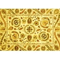 thumbnail image 1 of Ahgly Company Indoor Rectangle Abstract Yellow Modern Area Rugs, 2' x 4', 1 of 4