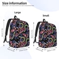 thumbnail image 4 of Daiia Snake And Flower Vintage Canvas Backpack for Men and Women ,Hiking Backpack,Travel Laptop Bag for School,Large Capacity Backpack, 4 of 8