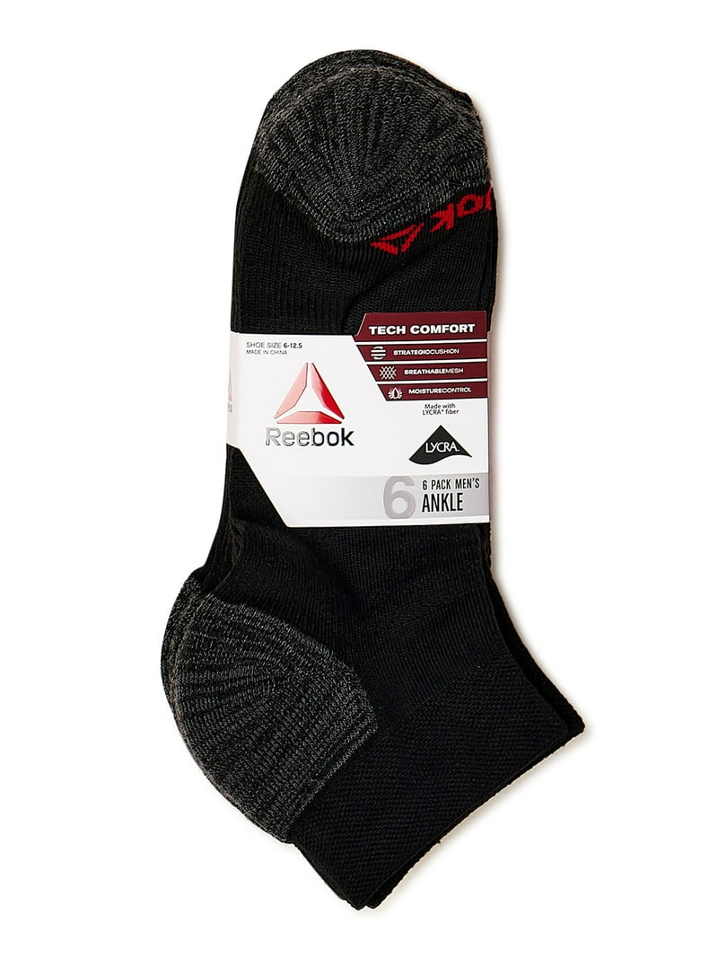 Reebok Men's Socks, Tech Comfort Ankle Socks, Stocking Stuffers,