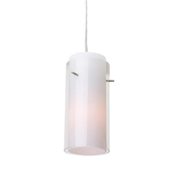 Access Lighting 23133-BS-CLOP Mini suspension lumineuse - cylindre en verre opale transparent