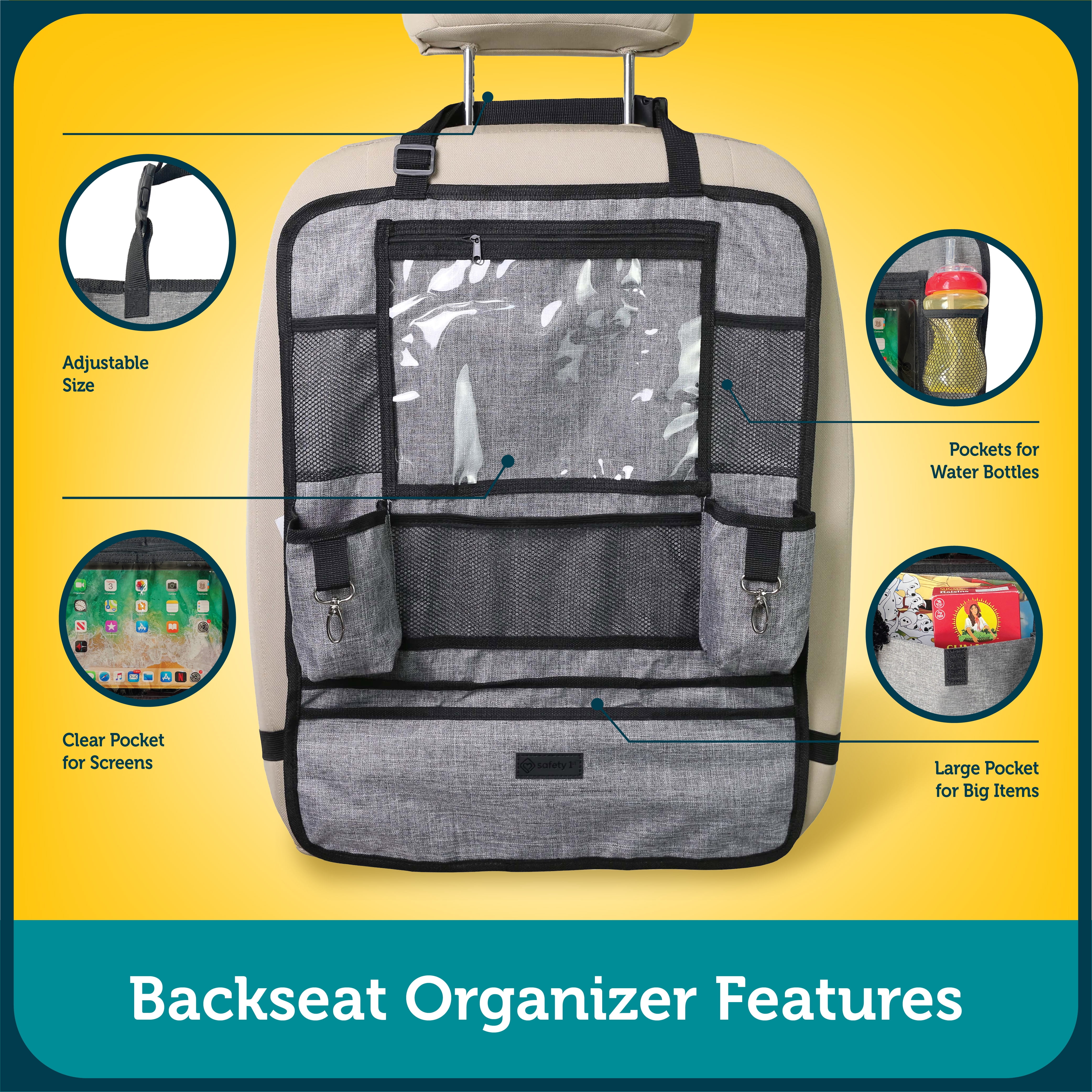 Safety 1st Backseat Organizer for Cars, Efficient Car Storage Automotive Accessories