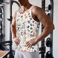 thumbnail image 5 of KLL Watercolor Floral Print Men's Muscle Gym Workout Stringer Tank Tops Bodybuilding Fitness T-Shirts Tank Tops Men-4X-Large, 5 of 7