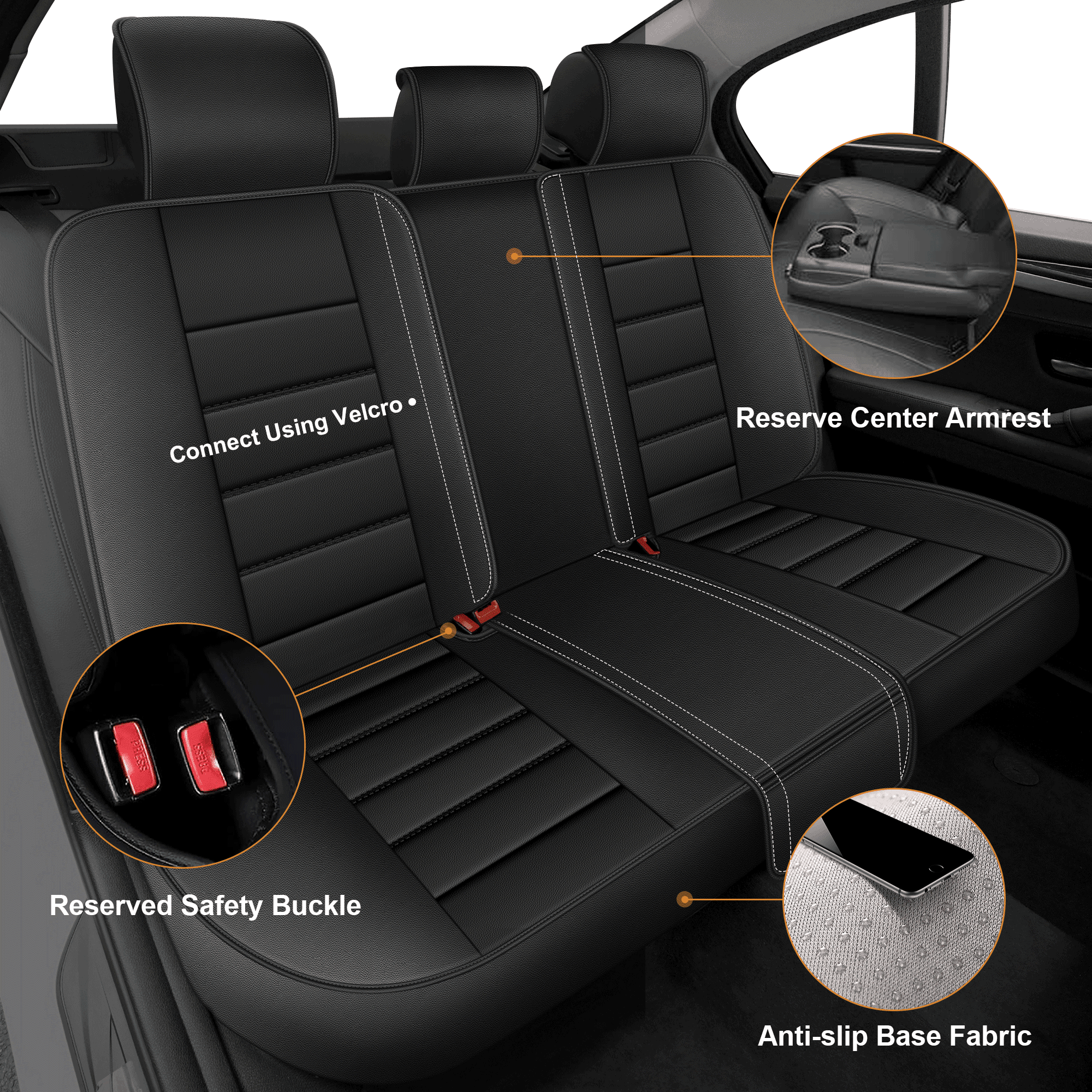 DIKSOAKR Car Seat Covers Fit for Toyota Camry 2002-2025 Full Set Leather Seat Cushion Waterproof Automotive Seat Protectors(5 Seats,Black)
