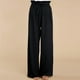 thumbnail image 3 of Pantalones de piernas anchas para mujer con cinturón de cintura elástica, pantalones largos sól Irfora Pantalones de mujer, 3 of 5