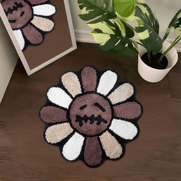 Alfombra de baño Shovagy para Halloween, gótica, fantasma, cara sonriente, 60 cm