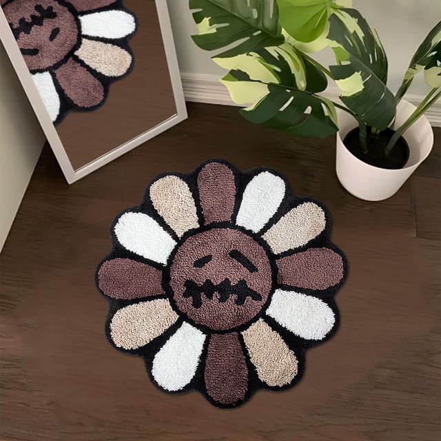 Alfombra de baño Shovagy para Halloween, gótica, fantasma, cara sonriente, 60 cm