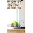 thumbnail image 3 of Ambesonne Floral Window Valance, Detailed Flower Sketches, 42" x 18", White Orange Olive Green, 3 of 3