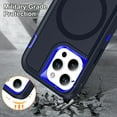 thumbnail image 4 of Dteck for iPhone 15 Pro Case, iPhone 15 Pro Magnetic Phone Case Compatible with MagSafe, Military Grade Drop Protection Heavy Duty Shockproof Phone Case for iPhone 15 Pro,Deep Blue + Blue, 4 of 6