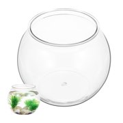 OFFIGAM Transparent Plastic Fish Tank Desktop Fish Bowl Durable Pet Material Decorative