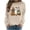VKOYWKM-ZQR1-Khaki, variant on VKOYWKM Casual Sweatshirt for Women Halloween Ghost Pumpkin Graphic Oversized Sweatshirt Spooky Season Long Sleeve Crew Neck Sweatshirt Holiday Party Pullover