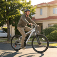 thumbnail image 4 of Hopepeak Racer 26" Adult Electric Bike, Mountain Ebike with up to 20MPH, 48V 7.8Ah Battery 350W Motor Peak 1000W Electric Bicycle with Fender & Rear Rack, Unisex (White), 4 of 5