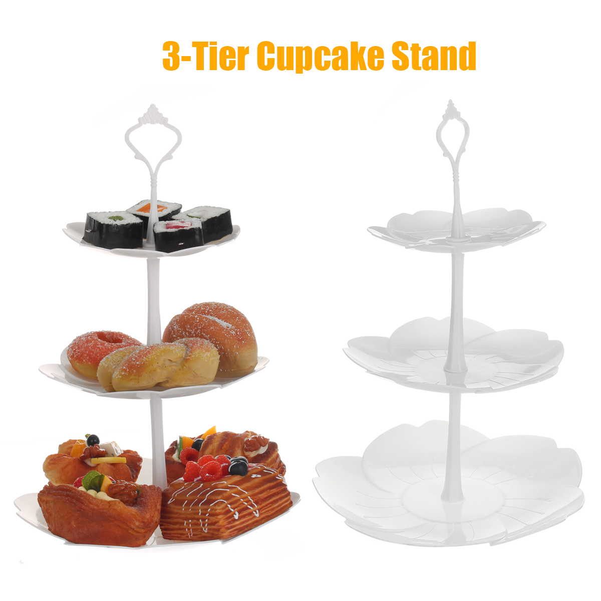 3-Tier Cake Dessert Stand Comius Sharp White Plastic Pastry Stand Cupcake Stand Holder Serving Platter for Tea Party Wedding Home Decor Round 3-Tier Cake Dessert Stand Comius Sharp White Plastic Pastry Stand Cupcake Stand Holder Serving Platter for Tea Party Wedding Home Decor Round