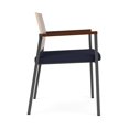 thumbnail image 2 of Avon Reception Guest Chair UPH Seat HPL Back / Charcoal / Mahogany / Navy Blue, 2 of 4