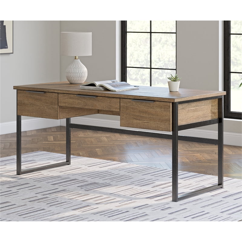 Signature Design by Ashley Montia Light Brown 67" Home Office Desk