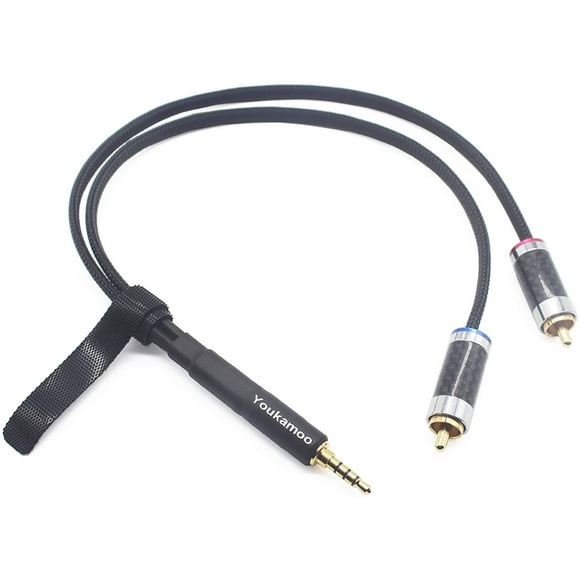 3.5mm Balanced to RCA Audio Headphone Adapter Cable 3.5mm 4 Pole Male 1 FT 0.3M