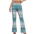 thumbnail image 4 of Abomasnow Women High Waisted Flare Leggings Boho Floral Print Hidden Scrunch Bootcut Bell Bottoms Yoga Pants, 4 of 9
