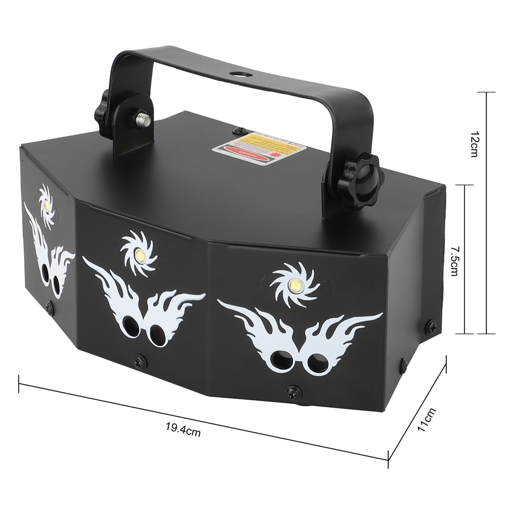 RGB Stage Laser Light 9 Lens DJ Disco Light, Sound Activated with Remote Control