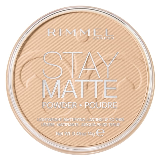Rimmel Stay Matte Pressed Powder, Lightweight, Creamy Texture, High Coverage, Long-Lasting Shine Control for up to 5H,100% Cruelty-Free