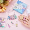 thumbnail image 3 of 1 Box 20Pcs Stitch Markers Crochet Stitch Marker Cute Round Polymer Clay Beads Charms Clip On Removable Leverbacks Zipper Pull Charm Locking Knitting Markers for Yarns DIY Sewing Quilting for DIY, 3 of 9
