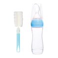 thumbnail image 3 of Botella de cuchara exprimible,Botella de cuchara exprimible con alimentador de alimentos para bebés de 120 ml,Cuchara de alimentación para bebés Botella de suplemento alimenticio,Botella Azul, 3 of 9
