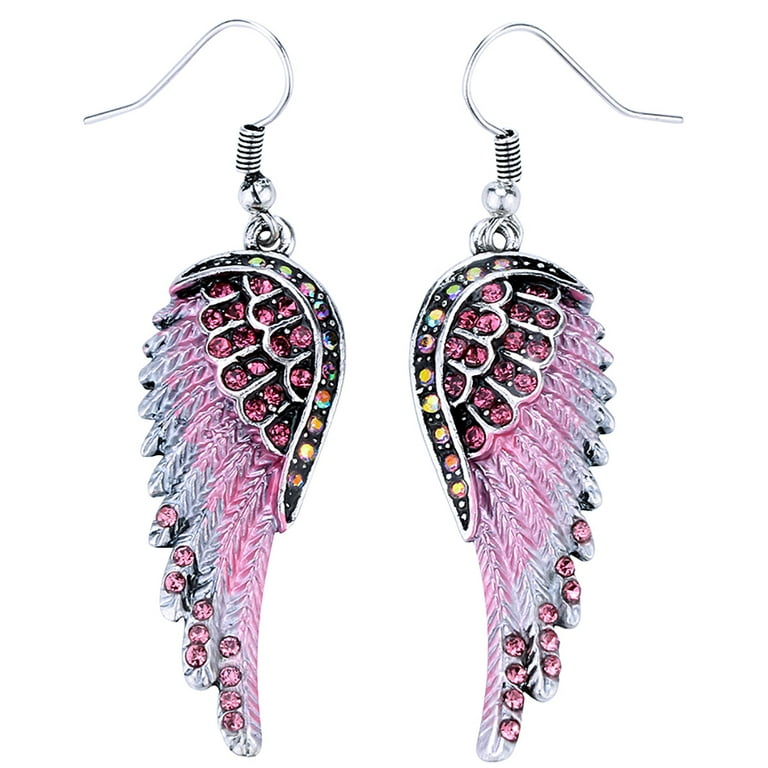 Guardian Angel Wings Hypoallergenic Dangle Earrings for Women Teen Girls  Biker Jewelry